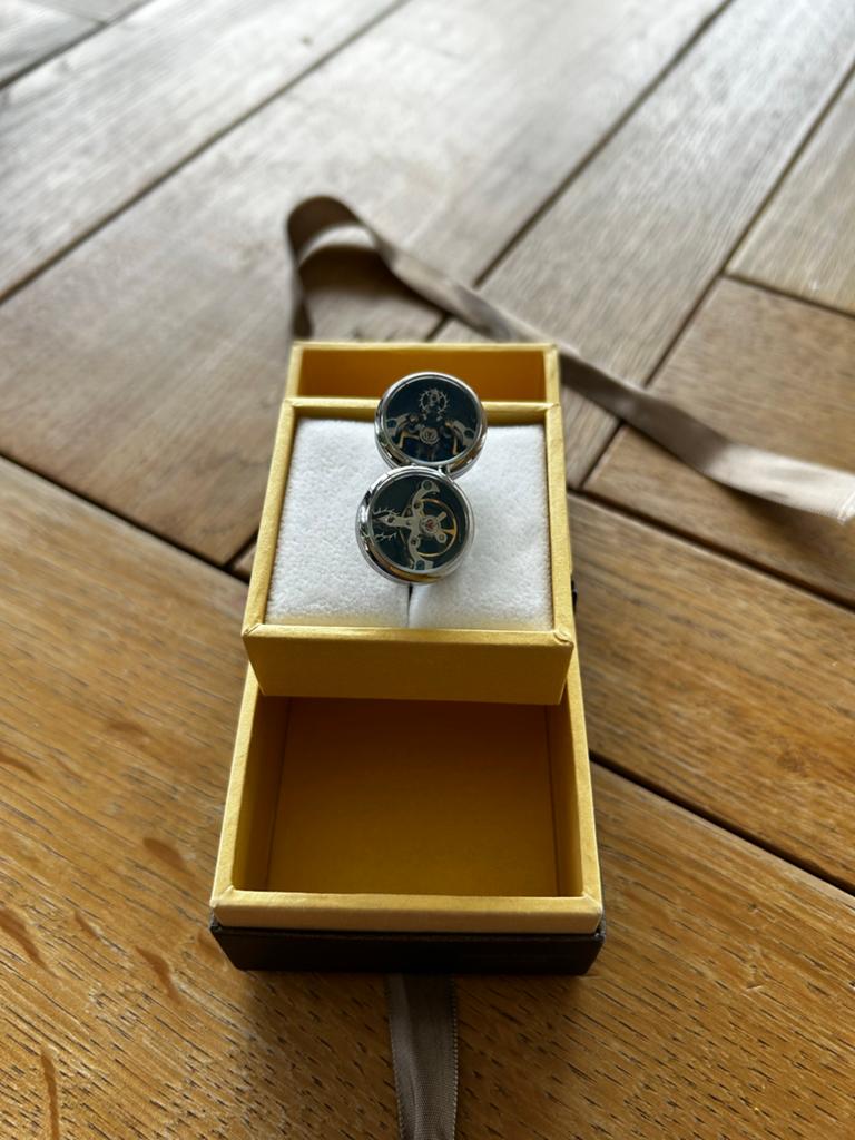 Nieuwe Manchetknopen TF T F zilver, Sieraden, Tassen en Uiterlijk, Manchetknopen, Ophalen of Verzenden, Zo goed als nieuw, Zilver