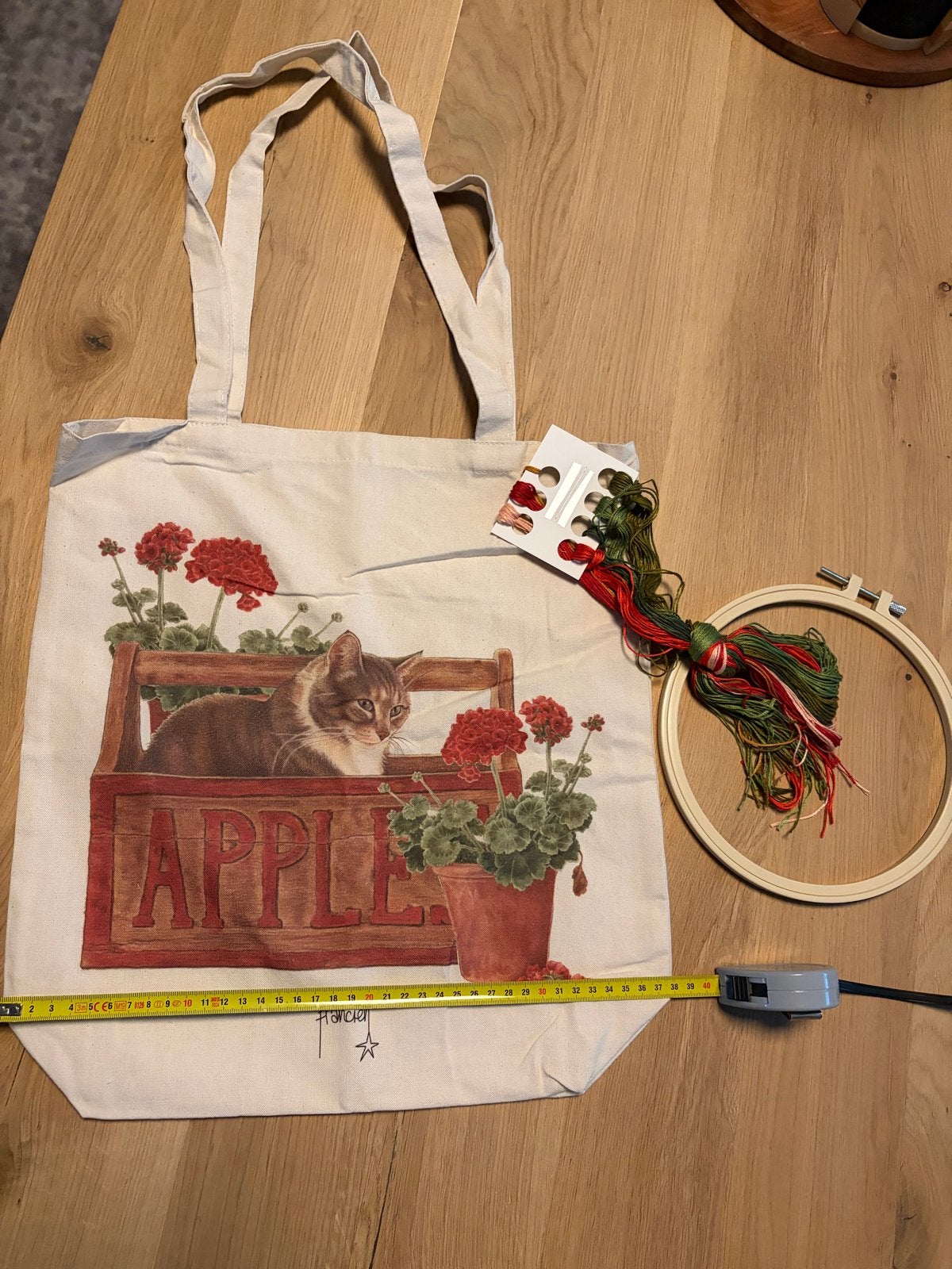 Borduurpakket kat en bloemen borduren Complete nieuwe set, Ophalen of Verzenden, Zo goed als nieuw, Handborduren, Borduurpakket