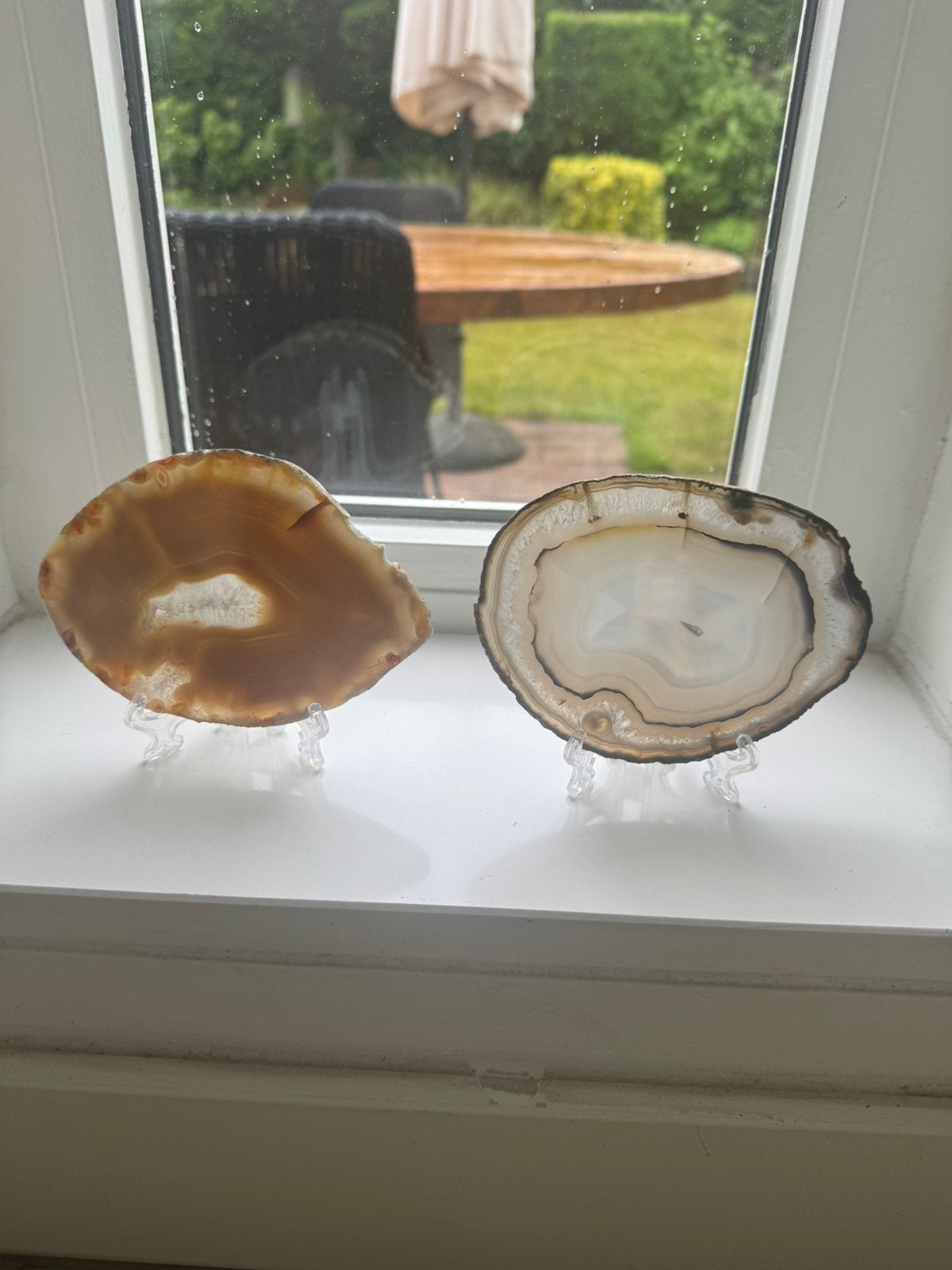 Agaat schijf Doorsnede van steen, Antiek en Kunst, Ophalen of Verzenden
