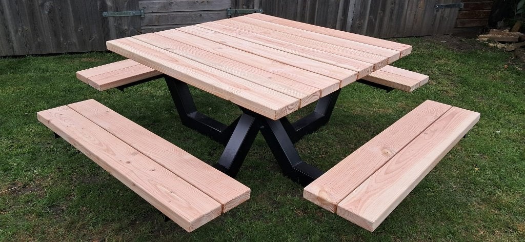 Vierkante picknicktafel, Tuin en Terras, Picknicktafels, Ophalen of Verzenden, Nieuw, Vierkant, Hout