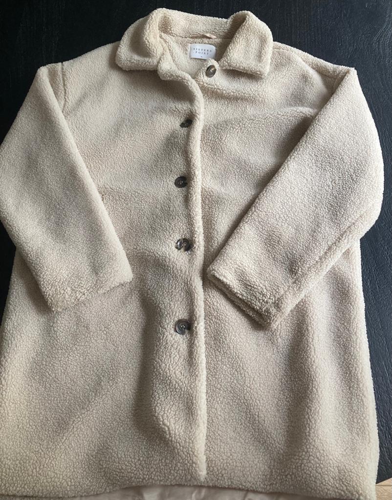 Sisters Point teddy jas beige 42 XL, Kleding | Dames, Ophalen of Verzenden, Zo goed als nieuw, Maat 42/44 (L), Beige
