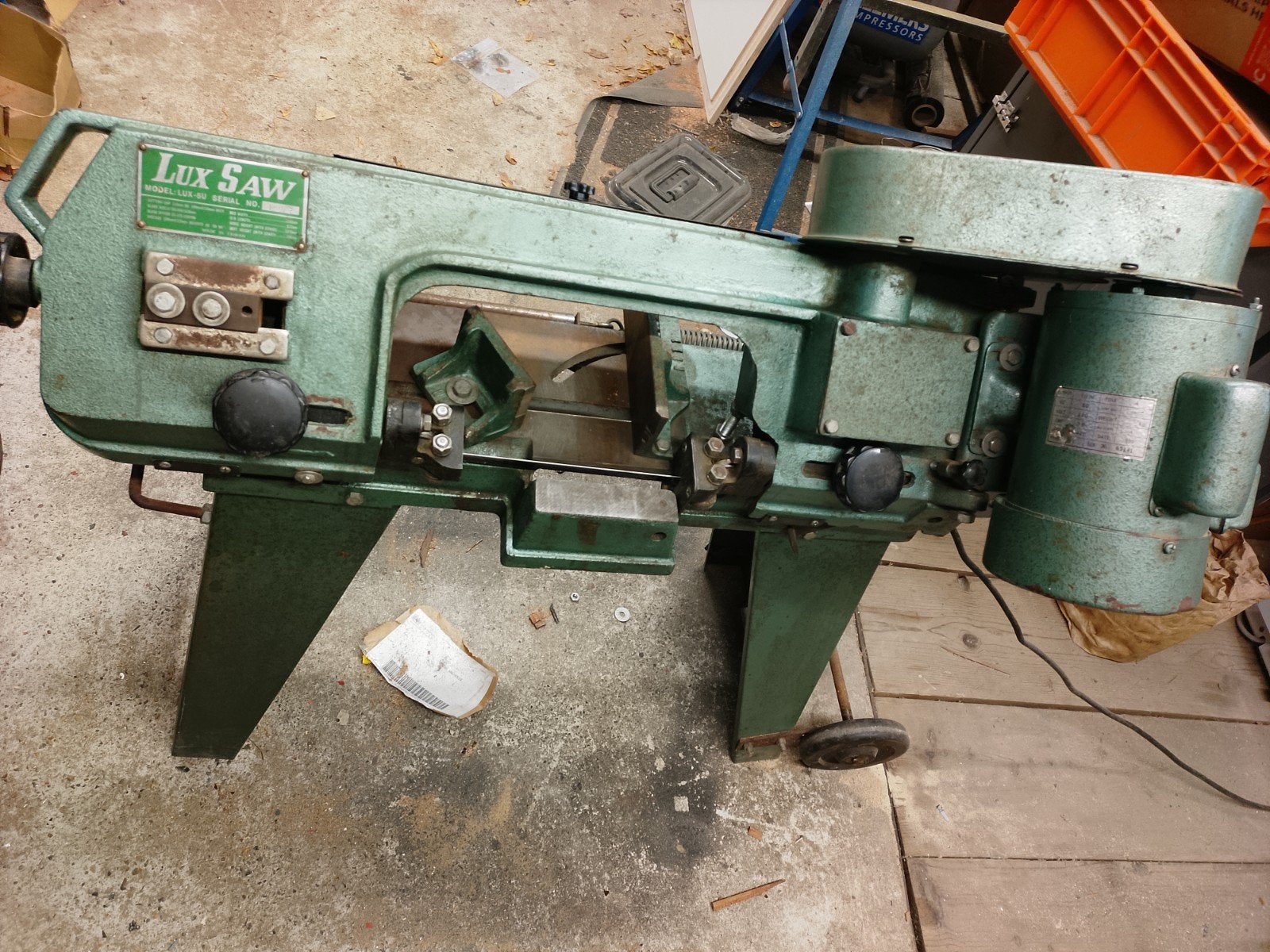 lux-saw bandzaag, Doe-het-zelf en Verbouw, Ophalen, Gebruikt, 1200 watt of meer, 70 mm of meer
