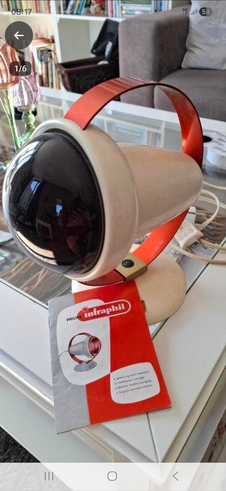 Philips infraphil warmtelamp, Witgoed en Apparatuur, Persoonlijke-verzorgingsapparatuur, Ophalen of Verzenden, Gebruikt, Overige typen
