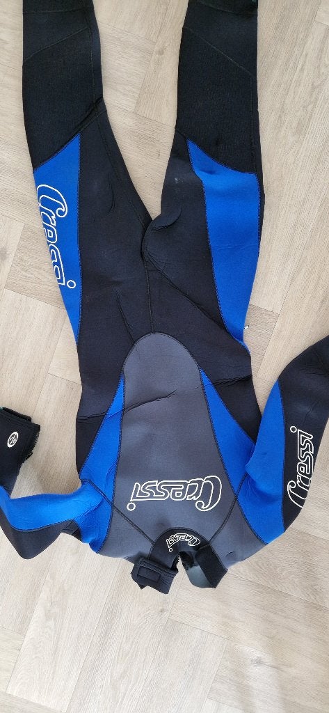 Cressi wetsuit set – lang wetsuit + shorty met cap, Ophalen, Gebruikt, Duikpak