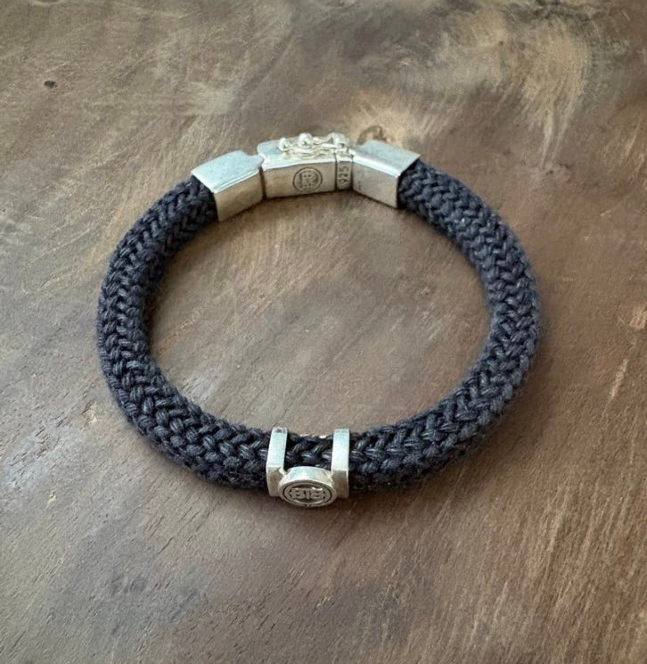 Buddha to Buddah Denise cord armband zilver/zwart, Sieraden, Tassen en Uiterlijk, Armbanden, Ophalen of Verzenden, Zo goed als nieuw