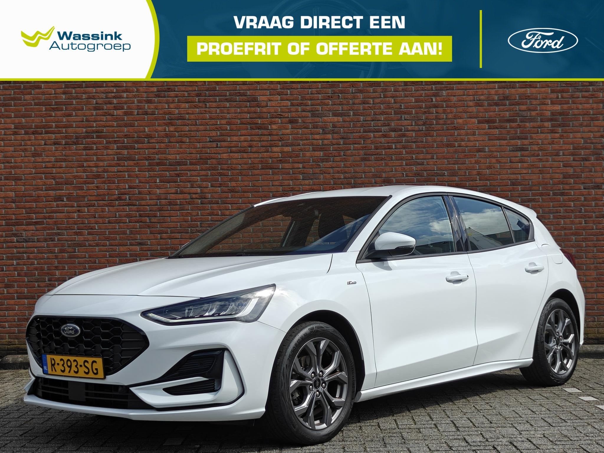 Ford Focus 1.0 EcoBoost Hybrid ST Line | Climate Control | N, Auto's, Gebruikt, Euro 6, 1299 kg, Wit