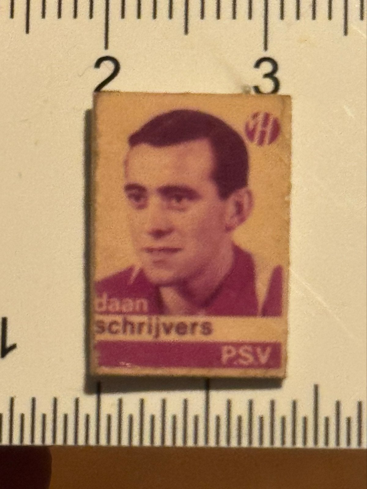 Vintage speldje Daan Schrijvers (PSV, NAC, Oranje), Verzamelen, Ophalen of Verzenden, Gebruikt, Sport, Speldje of Pin