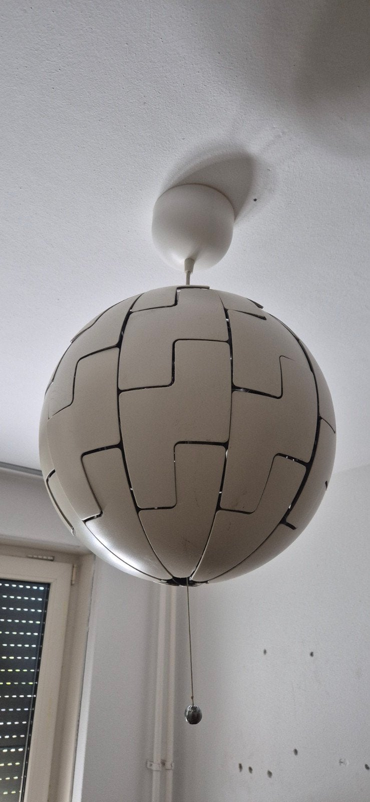 2x IKEA PS 2014 Wit/Zilver lamp, Ophalen of Verzenden, Zo goed als nieuw