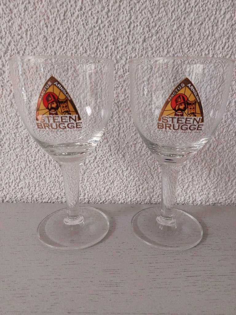 2x Steen Brugge Bierglazen 0,25L, Verzamelen, Biermerken, Ophalen of Verzenden, Zo goed als nieuw, Glas of Glazen, Overige merken