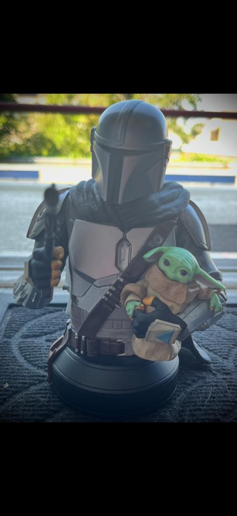 Gentle Giant Star Wars The Mandalorian & Grogu 1:6 Mini-Bust, Verzamelen, Star Wars, Ophalen of Verzenden, Zo goed als nieuw