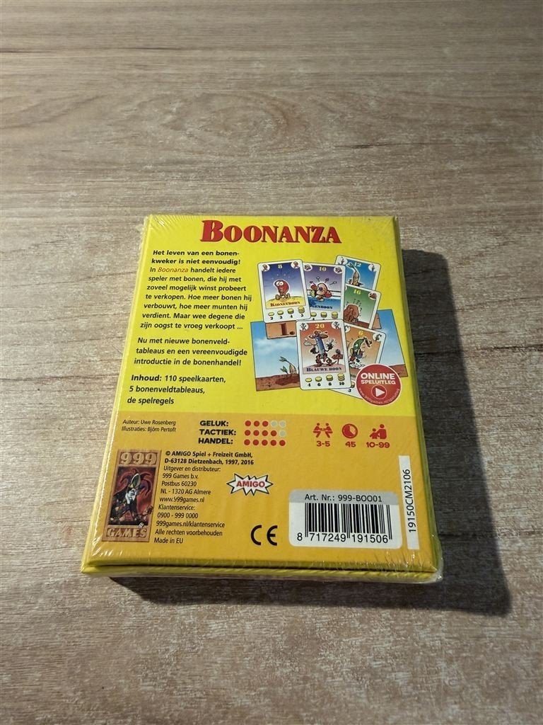 Boonanza - nieuw in seal - 999 games - S7001, Ophalen of Verzenden, Zo goed als nieuw
