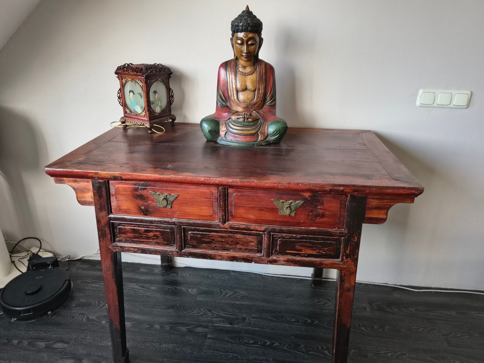 Prachtige traditionele Chinese bidtafel, Huis en Inrichting, Ophalen, Gebruikt, 100 tot 150 cm, Rechthoekig
