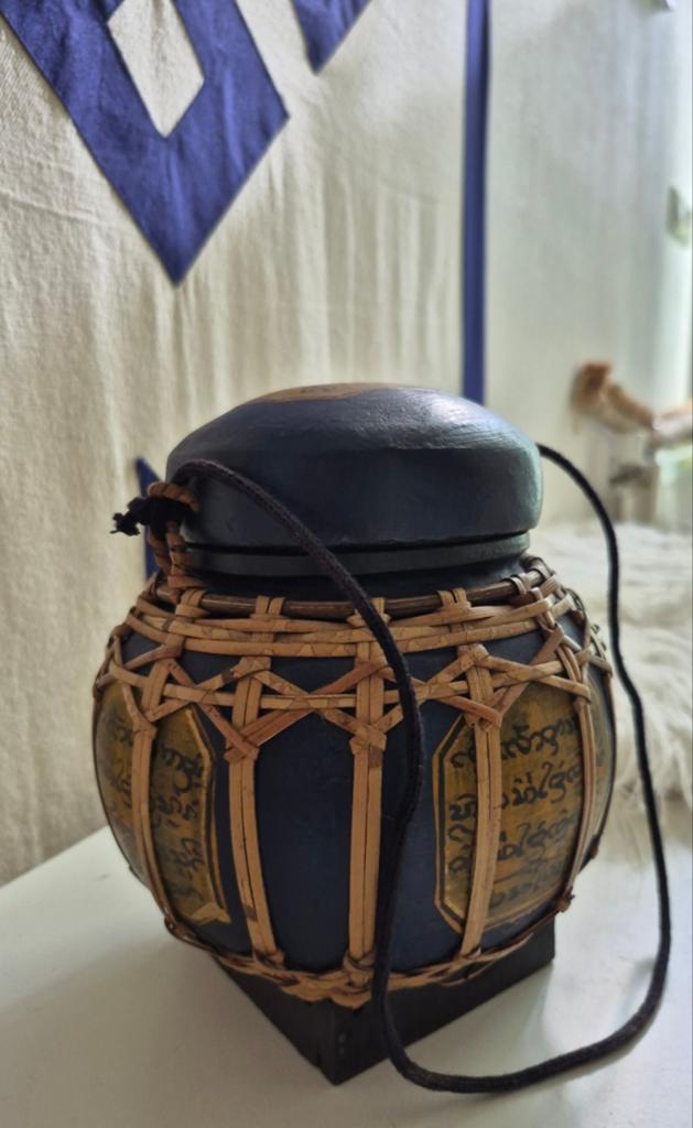 Orginele thaise voedingspot donkerblauw, Ophalen of Verzenden