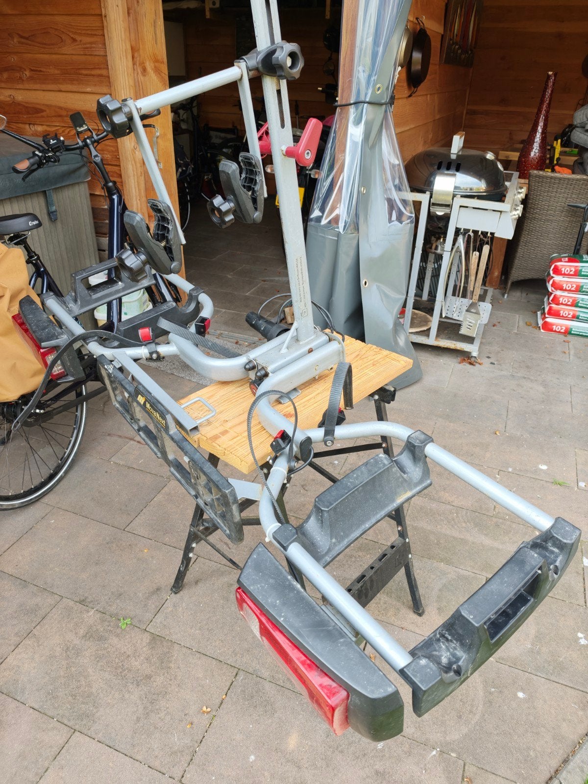 Movanext fietsdrager, Ophalen, Gebruikt, 2 fietsen, Trekhaakdrager
