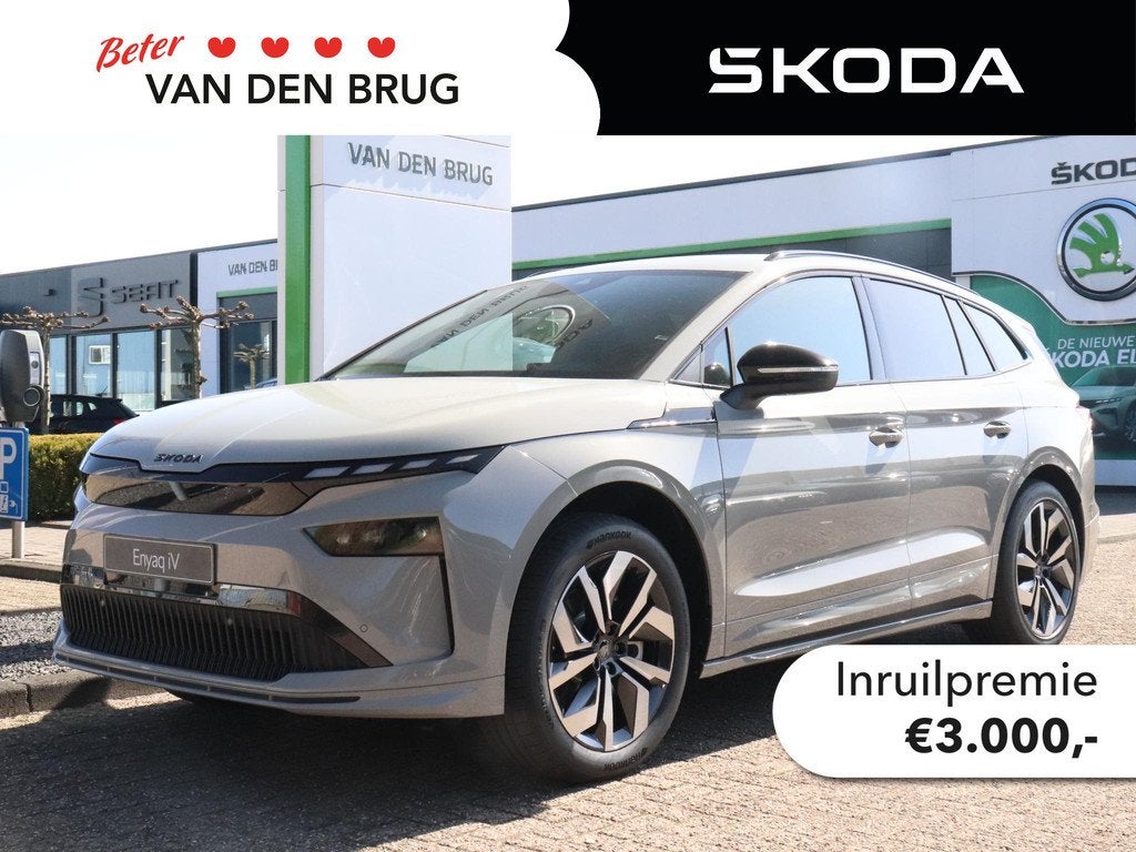 Skoda Enyaq Sportline 85 | Trekhaak | Camera | Navigatie | A, Automaat, Achterwielaandrijving, 510 min, 82 kWh