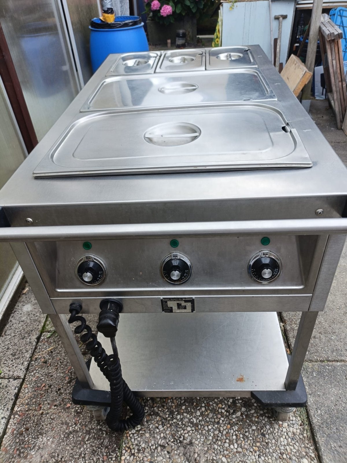 Bain Marie op wielen - RVS warmhoudwagen, Ophalen, Gebruikt