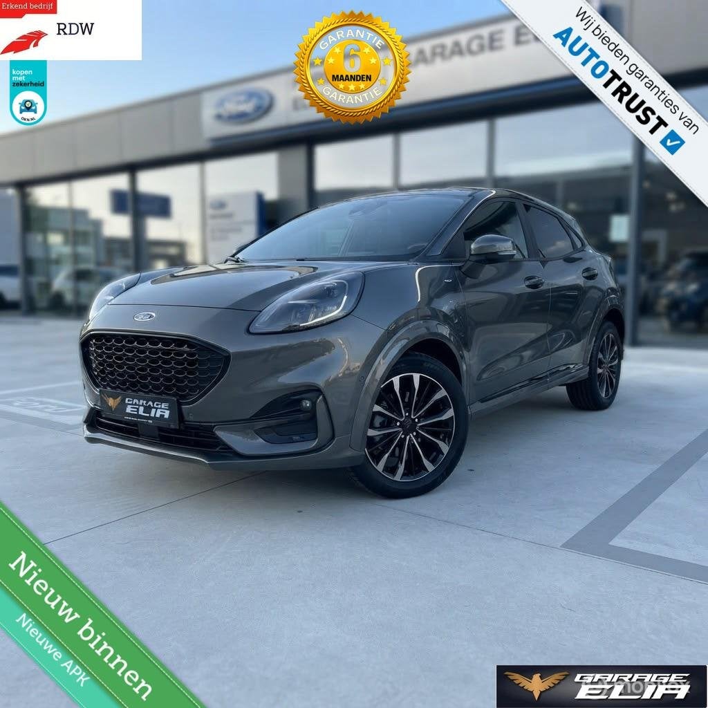 Ford Puma ST-Line Vignale | Automaat |155PK Hybrid | CarPlay, Met garantie (alle), Leder, 155 pk, Automatische klimaatregeling