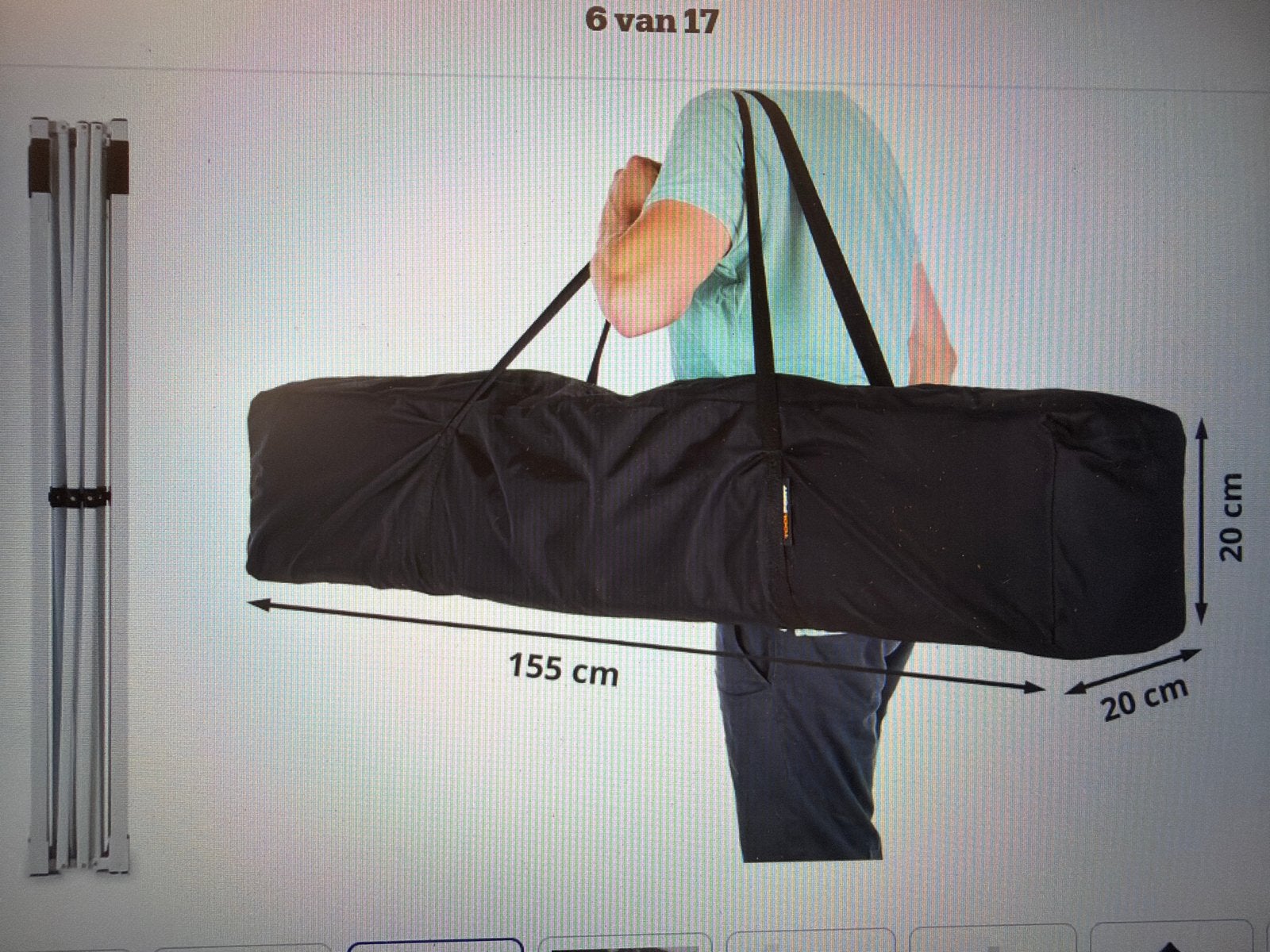 Partytent 3x3 meter  (alleen paaltjes), Gebruikt, Opvouwbaar, Partytent, Minder dan 4 meter
