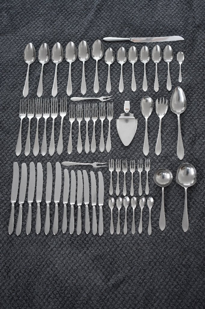 Gero Zilmeta Puntfilet nr 718 bestek voor 6 personen, Antiek en Kunst, Ophalen of Verzenden