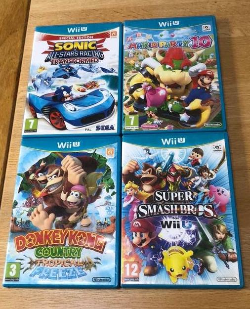 4 games Nintendo WiiU, Racen en Vliegen, Ophalen of Verzenden, Zo goed als nieuw, 3 spelers of meer