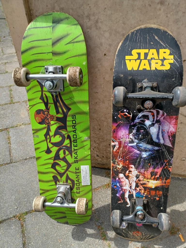 Set van 2 Vintage Skateboards: Starwars en Esqante, Ophalen of Verzenden, Gebruikt, Skateboard