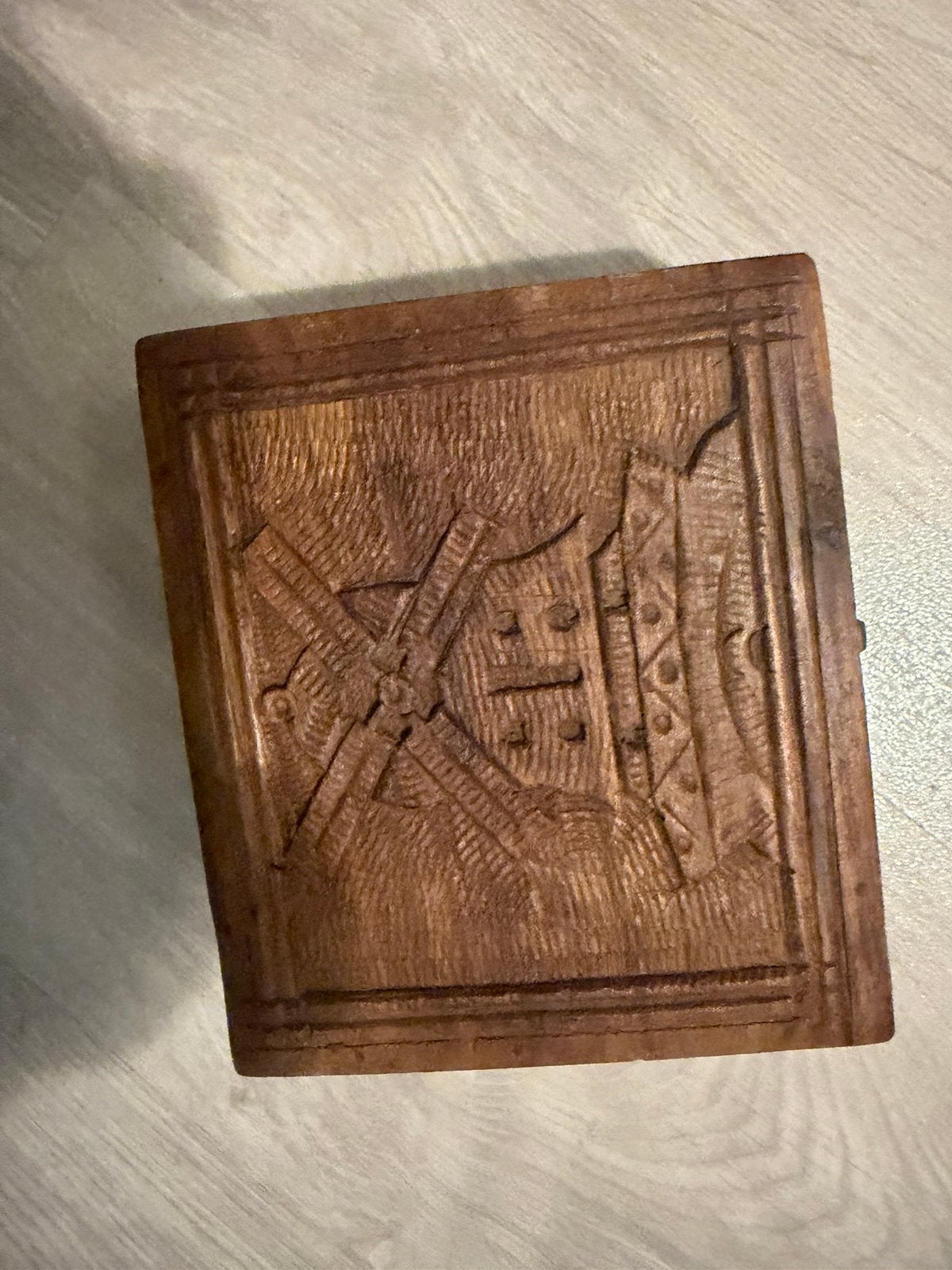 Houten kisjes met molen, Huis en Inrichting, Ophalen of Verzenden, Zo goed als nieuw, Rechthoekig, Hout