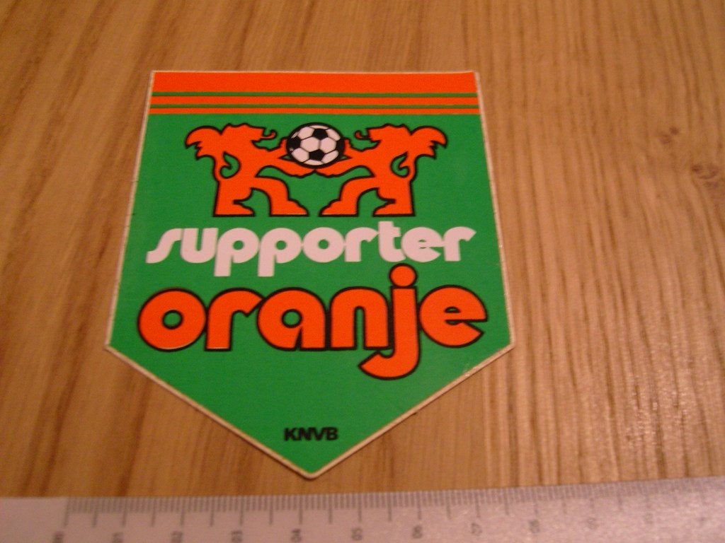 sticker Supporter ORANJE  KNVB  Voetbal, Ophalen, Zo goed als nieuw