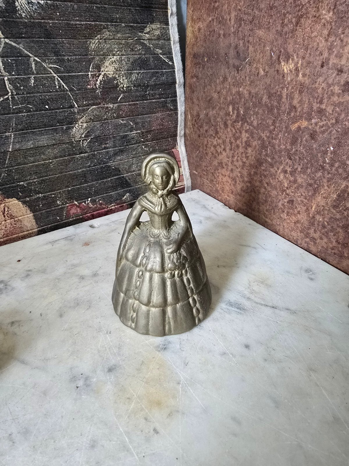 Bronzen tafelbel dame, Ophalen of Verzenden