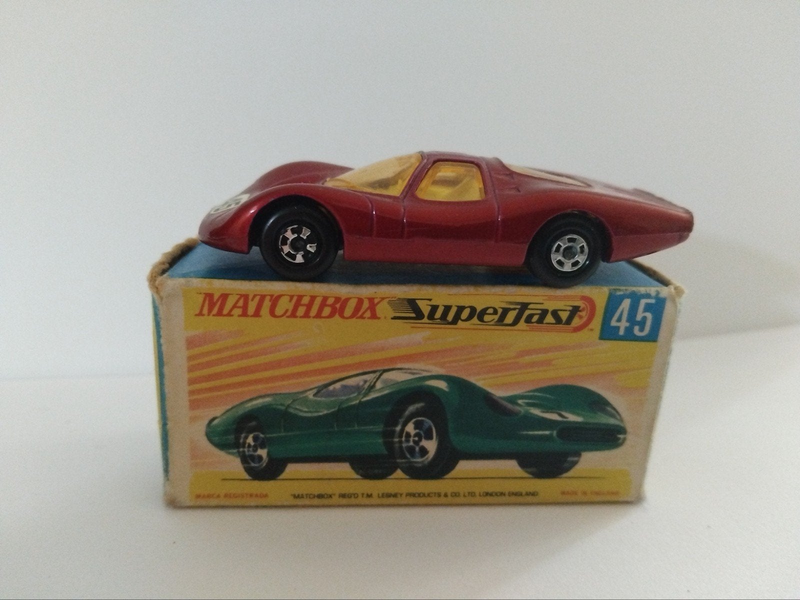 Matchbox Superfast #45 Ford Group 8 red edition 3INCH, Ophalen of Verzenden, Zo goed als nieuw, Auto, Matchbox