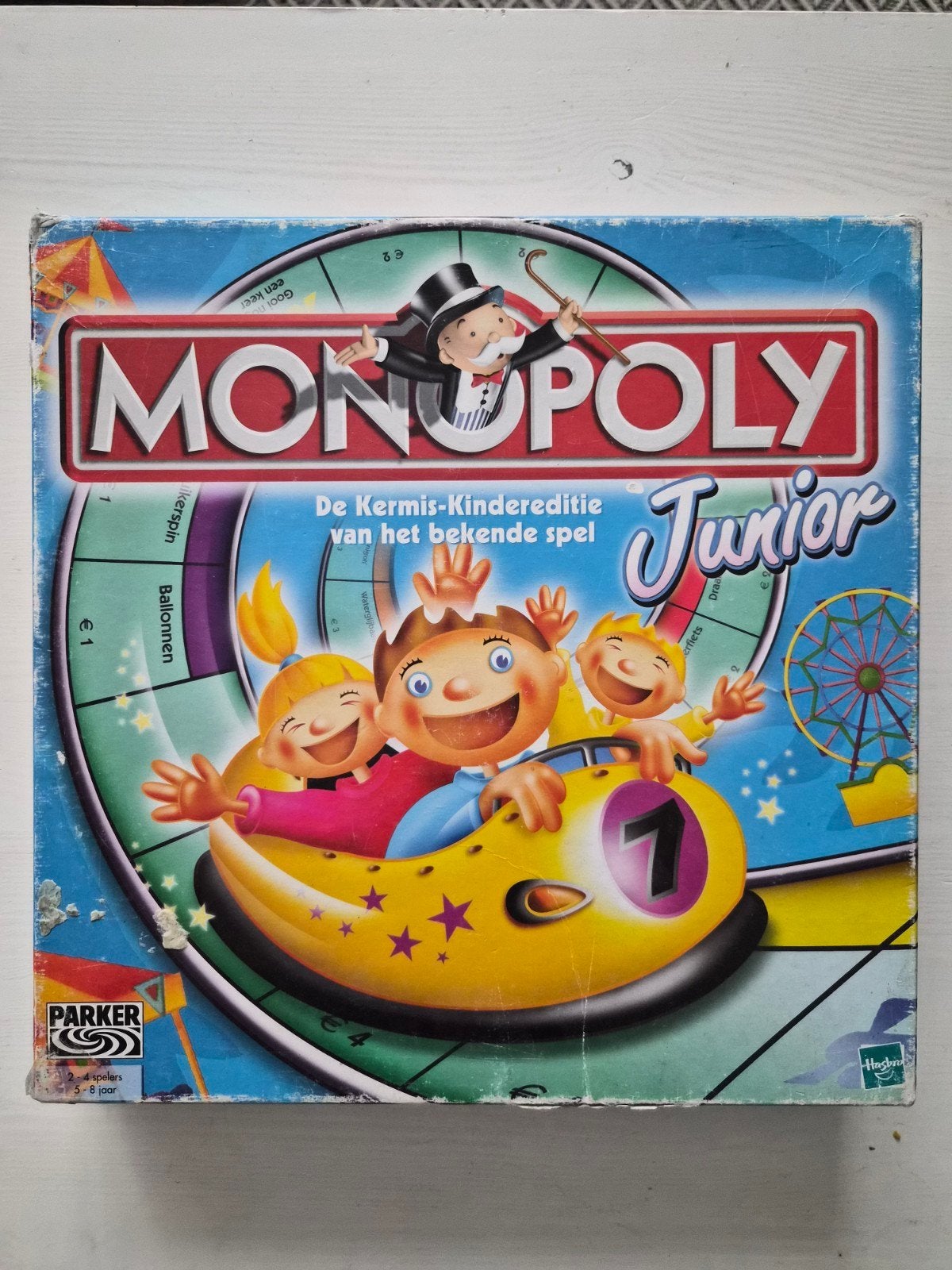 Monopoly Junior - De Kermis-Kindereditie, Drie of vier spelers, Ophalen of Verzenden, Gebruikt, Parker/Hasbro