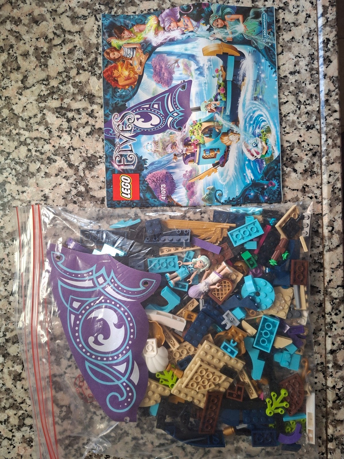 Lego Elves 41073 Aira's Pegasus Sleigh met instructies, Gebruikt, Overige thema's, Lego, Ophalen of Verzenden