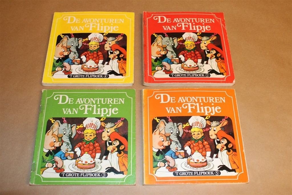 \'t Grote Flipboek [Deel 1, 3, 4, 5] — Kolomstrips, Eén stripboek, Ophalen of Verzenden, Gelezen