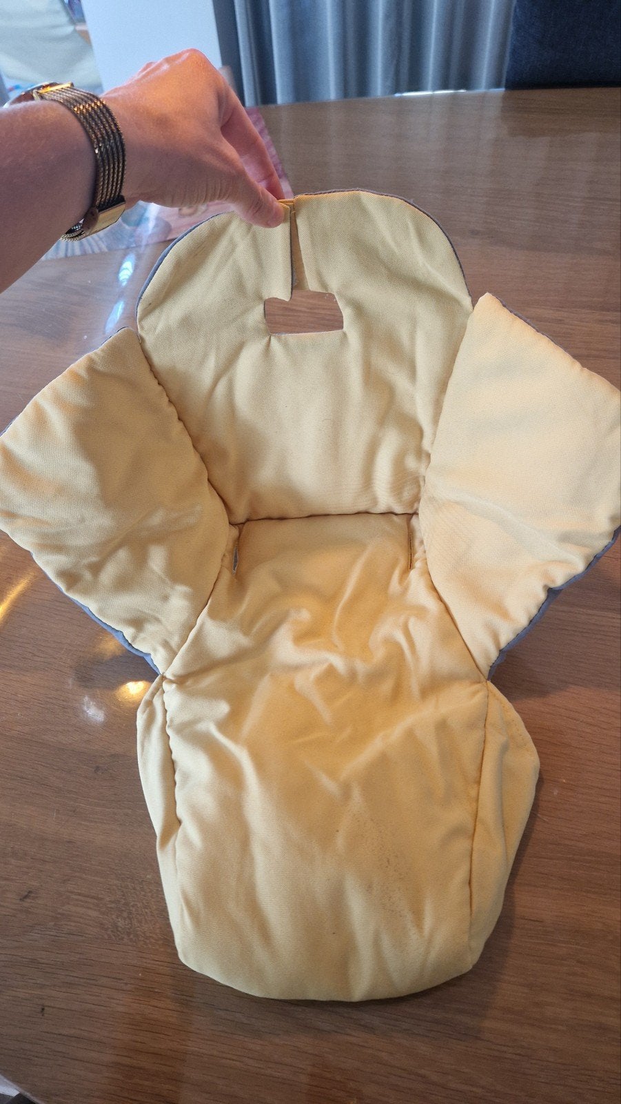 Kussen voor IKEA Antilop kinderstoel - Geel/Grijs, Kinderen en Baby's, Kinderstoelen, Gebruikt, Overige typen, Ophalen of Verzenden