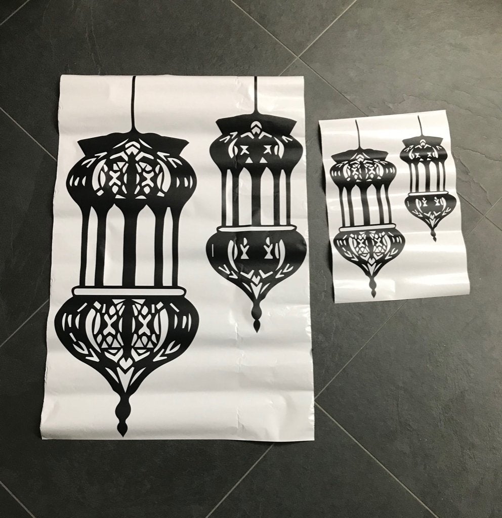 Oosterse marokkaanse muursticker lantaarn oosters marokkaans, Verburgt Vintage, Oosters, Zwart, Nieuw