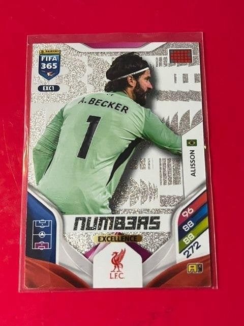 Panini Adrenalyn XL 2026 Alisson Numbers Excellence EXC1, Verzenden, Zo goed als nieuw, Buitenlandse clubs, Poster, Plaatje of Sticker