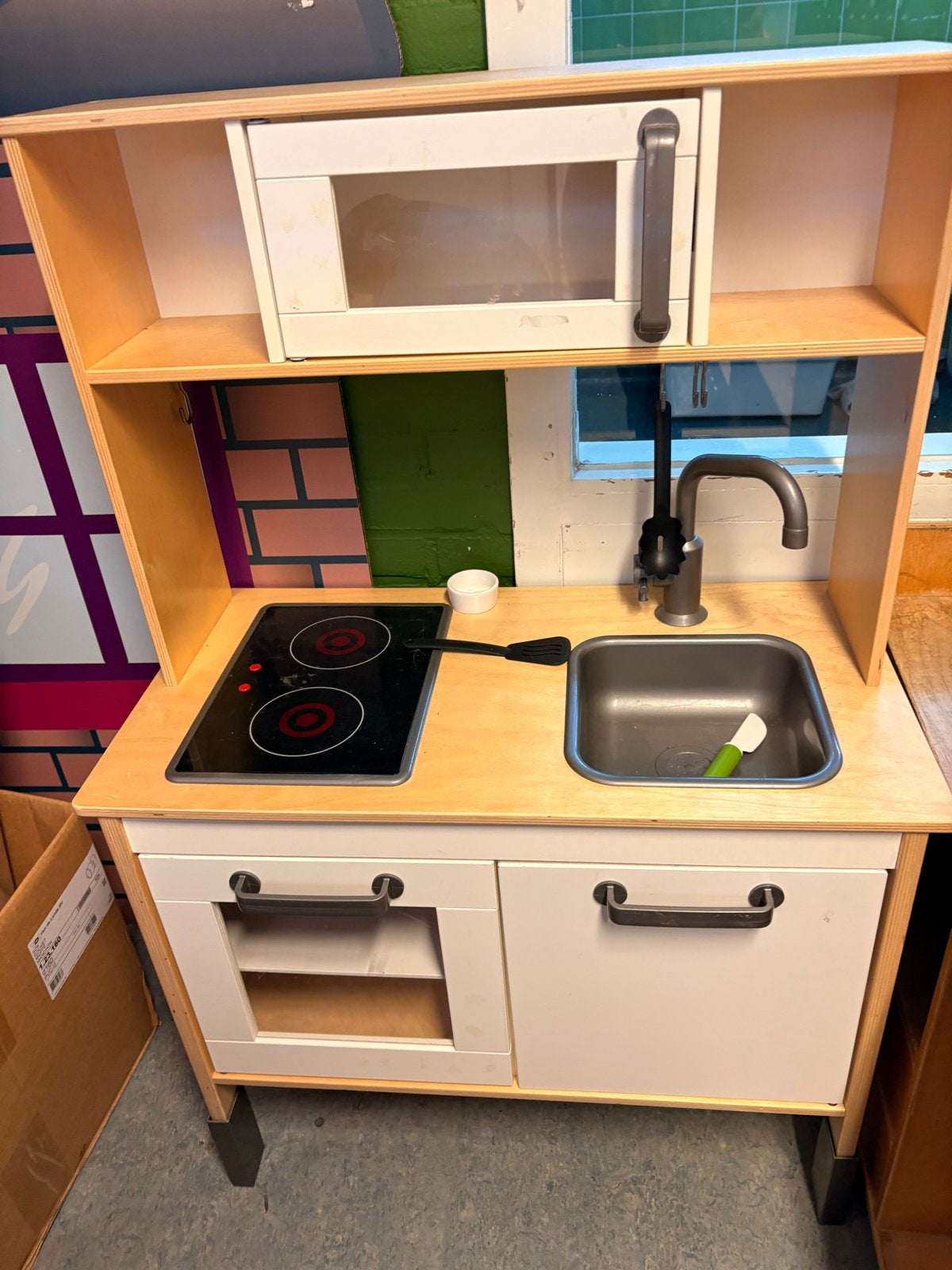 IKEA Duktig speelkeuken met magnetron en kraan, Ophalen, Gebruikt, Hout, Speelkeuken
