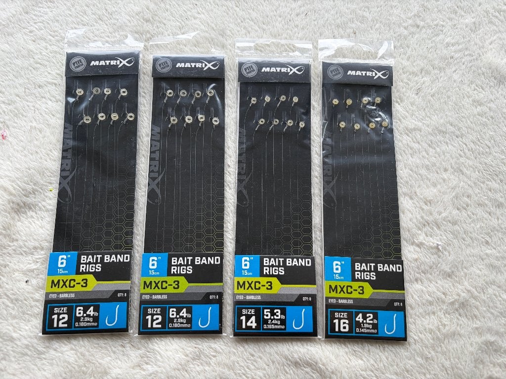 adv 336 / NIEUW set 4 pakjes onderlijnen met baidband MATRIX, Ophalen of Verzenden, Nieuw, Haak