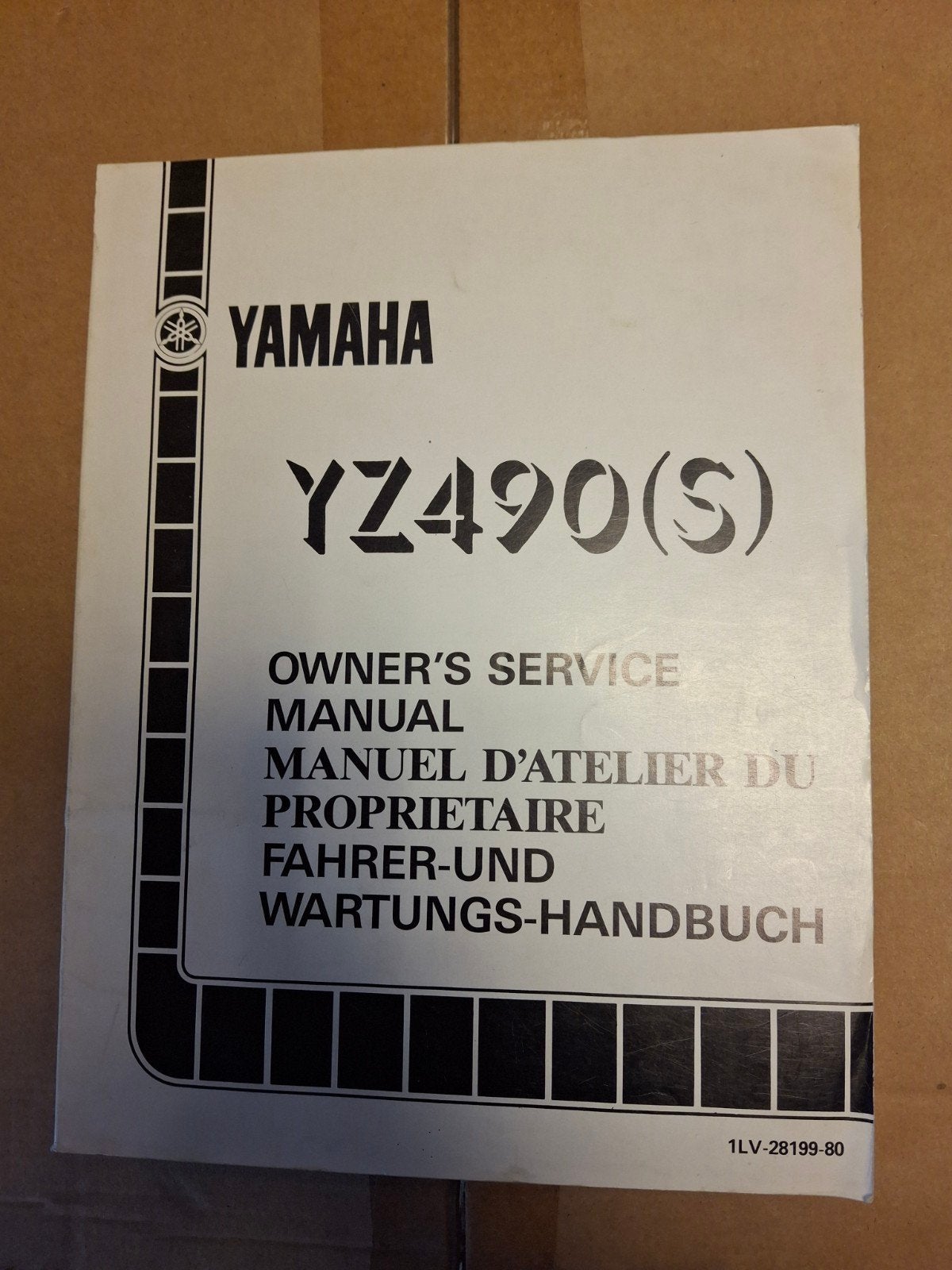 Yamaha YZ490(S) Owner's Service Manual 1986, Ophalen of Verzenden