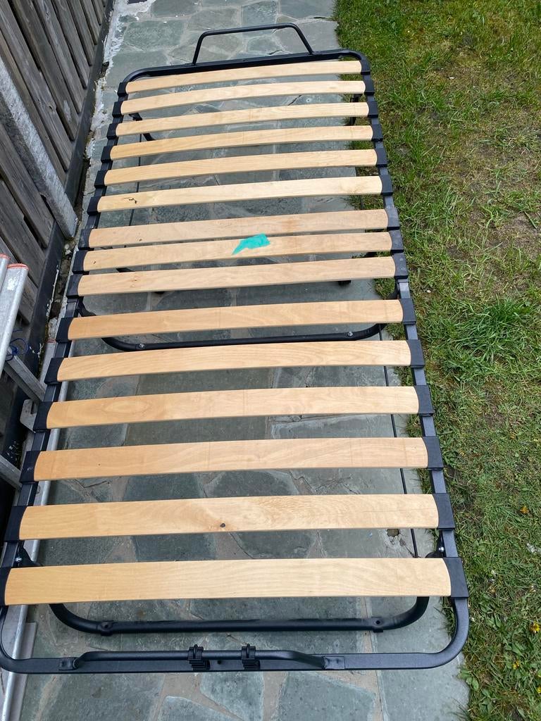 Opvouwbare bedbodem 90x200 cm -zonder matras   bieden, Ophalen, Gebruikt, 90 cm, Eenpersoons