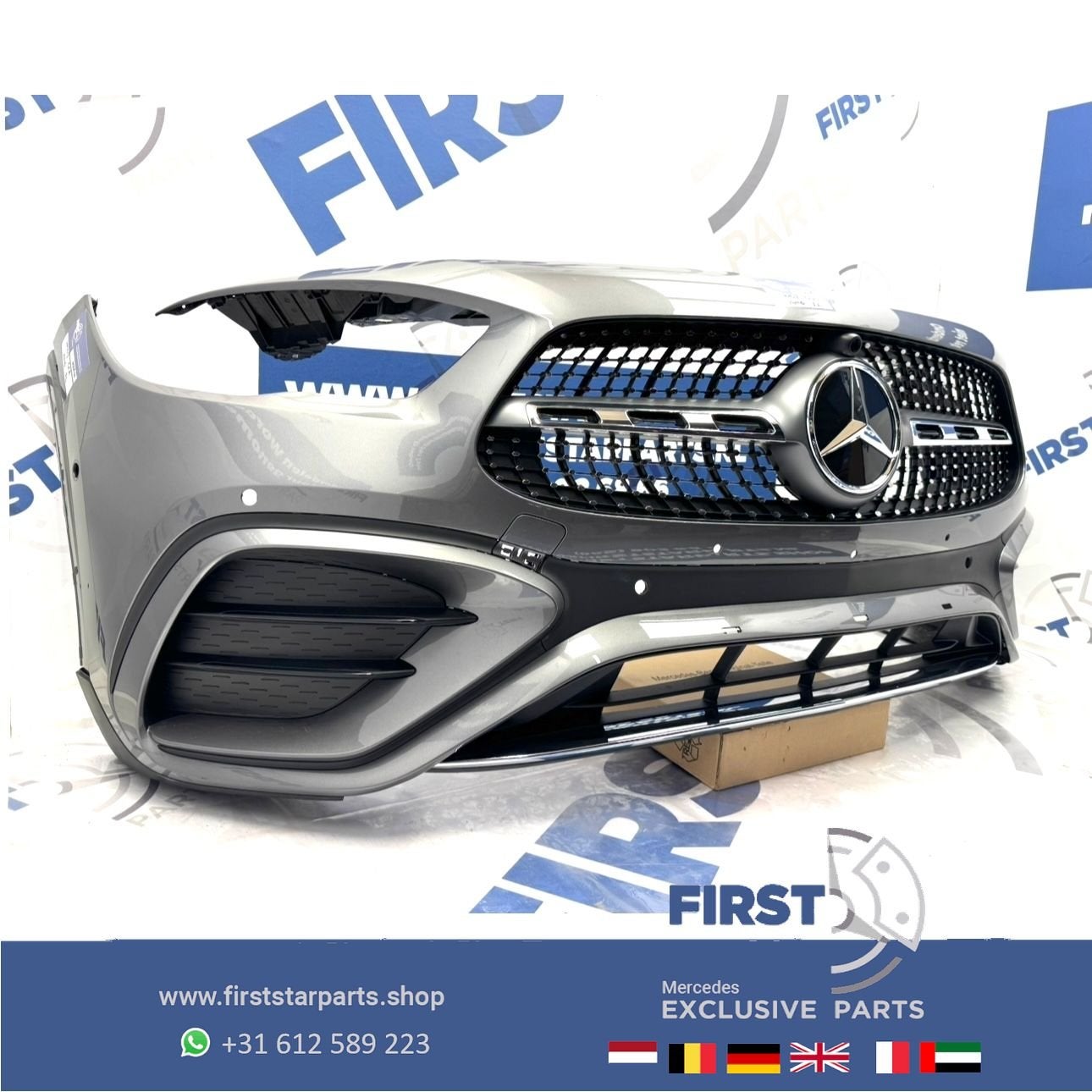 H247 FACELIFT GLA BUMPER AMG A2478804508 VOORBUMPER COMPLEET, Gebruikt, -, Voor, Ophalen of Verzenden
