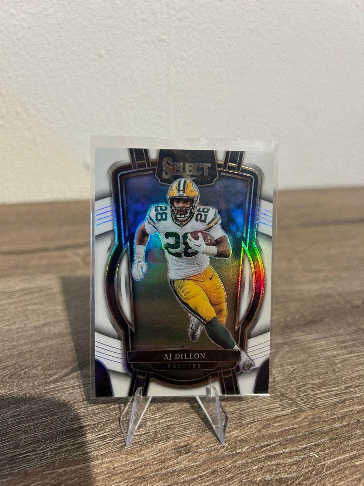 AJ Dillon 2022 Panini Select Football #266 /35 White Prizm, Ophalen of Verzenden, Zo goed als nieuw, Buitenlandse clubs, Poster, Plaatje of Sticker