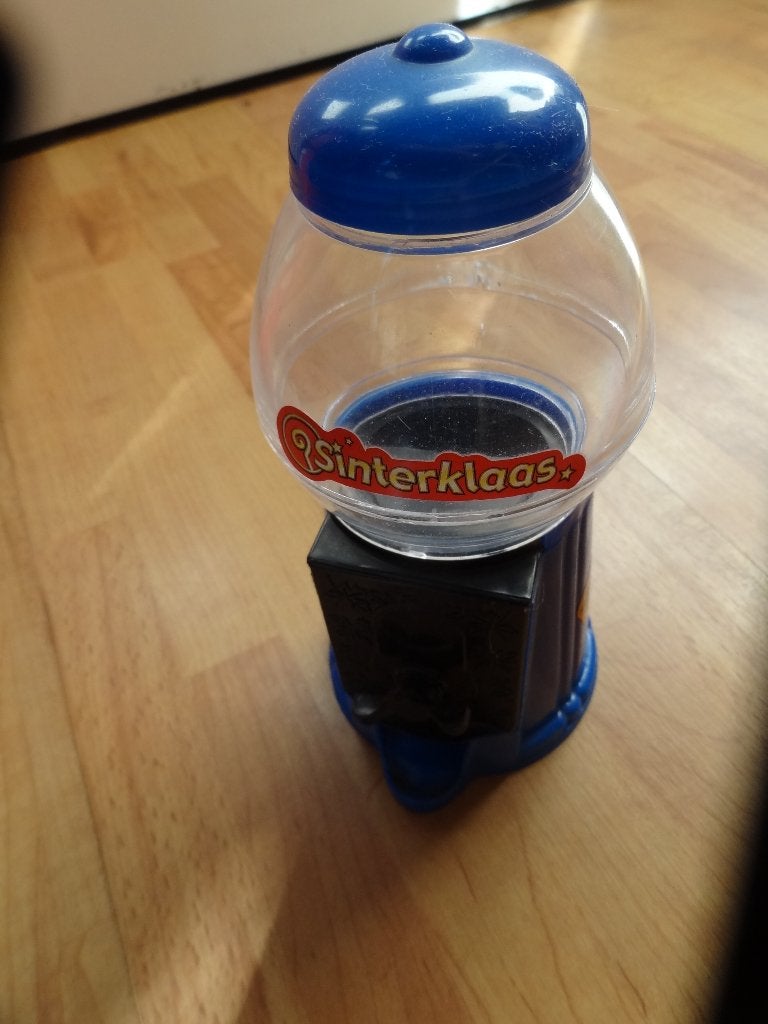 kauwgomballenautomaat sinterklaas ong 15,5 bij 8 cm., Diversen, Sinterklaas, Ophalen of Verzenden