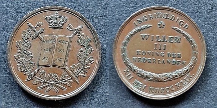 Inhuldiging  Willem III 1849, Verzenden, Brons, Nederland