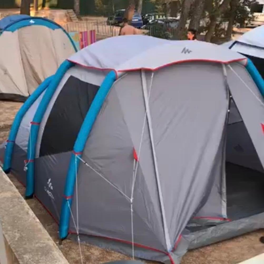 Quechua air seconds 4.1 opblaasbare tent met obelink luifel, Ophalen, Zo goed als nieuw, Tot en met 4