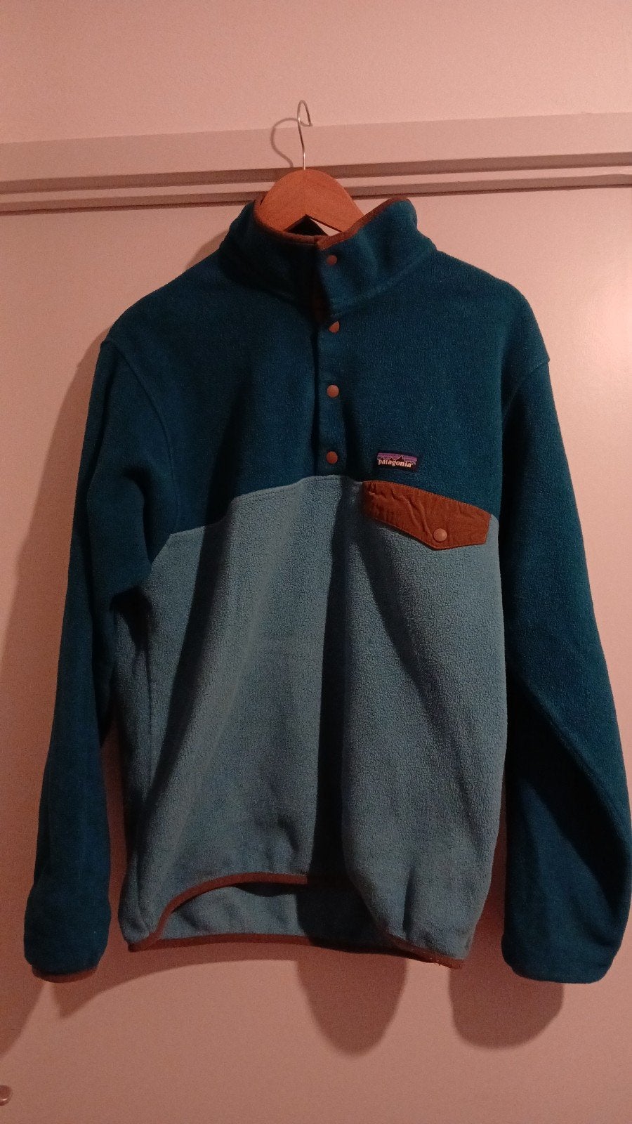 Patagonia Synchilla Snap-T Fleece - Groen/Blauw, Ophalen, Maat 48/50 (M), Zo goed als nieuw, Patagonia