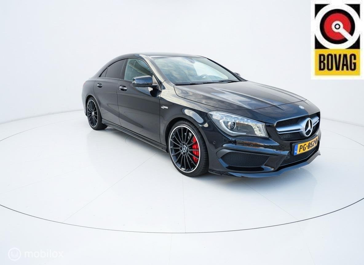 Mercedes CLA AMG 45 4MATIC 2016 381PK/H&K/CRUISE/LEDER/NIGHT, Automaat, CLA, Gebruikt, 4 cilinders