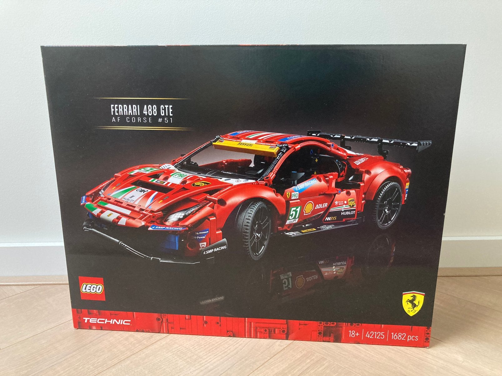 Lego 42125 Technic Ferrari 488 GTE “AF Corse #51”, Lego, Nieuw, Ophalen of Verzenden, Technic