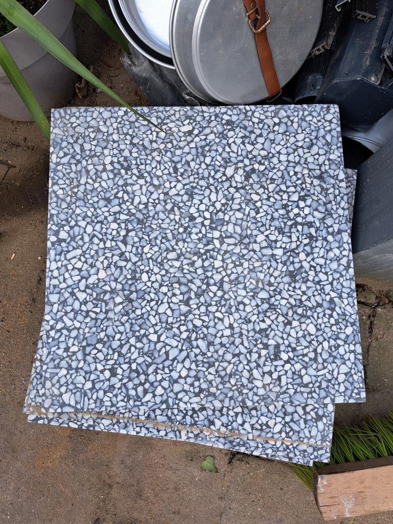 Terrazzo tegels 40x40 cm - 13 stuks over van badkamer, Ophalen of Verzenden