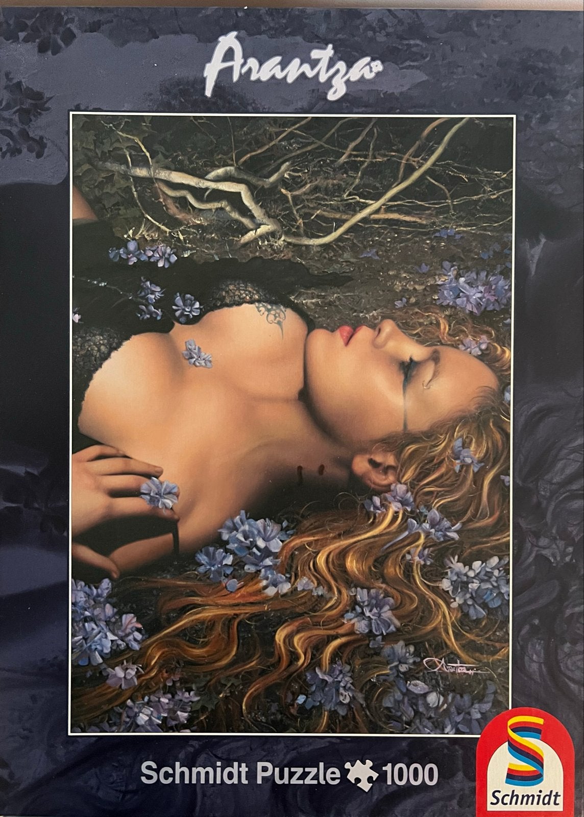 Arantza Schmidt Legpuzzel 1000 stukjes - Vrouw met bloemen, Ophalen, 500 t/m 1500 stukjes, Gebruikt, Legpuzzel