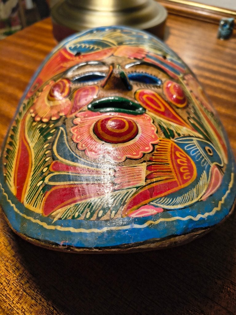 Vintage Mexicaans Keramiek Masker – Volkenkunst, Ophalen of Verzenden